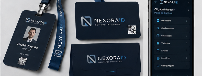 Aplicações NEXORAID: crachá, cartões PVC e painel de controle